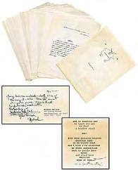 X XXXXXXXXXXXXXXXXXXXXXXXXXXXXXXXX Book Manuscript Inscribed to Gary Snyder McCLURE, Michael. [Manuscript]: Jaguar Skies. 1975. Manuscript. Photo-mechanically reproduced loose sheets in original mailing envelope.