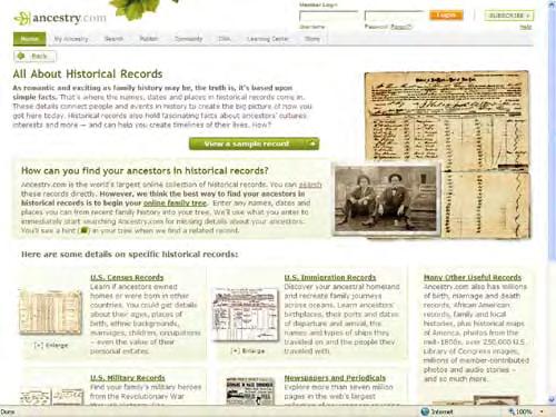 Ancestory.com http://www.ancestory.com I m a big fan of this one as well. They have an incredible collection of newspapers and all sorts of other historical documents as well.