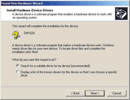 Use the following procedure to install the Lecnet2 USB driver using the Wizard. 1.