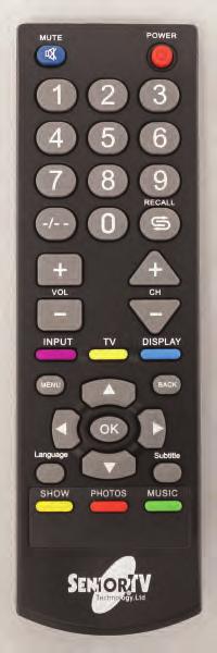 LTC3200LED Easy remote control This senior-friendly remote control with simplified features, allows users to