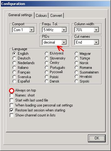 When you enable the option "always on top" in the configuration menu, SetEdit810 will always be in the foreground on your desktop.