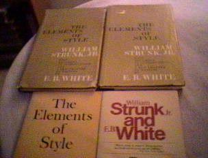 Word Study, Grammar & Punctuation, Dictionary Of Errors (errors in writing and speaking), Composition & Rhetoric, and Story-Writing & Journalism. Strunk, William Jr. and White, E.B.