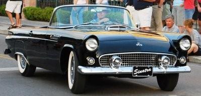 Well that is about it, I know our crew has been doing a splendid job in my absence and once again, Gracias, DeNada, and See you soon. Shown above is Frank Sinatra in a Raven Black 1955 Thunderbird.