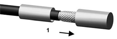 cable (Option). - Slide the ferrule onto the cable. - Strip the cable.