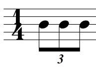 Eighth Not = ¾ of a Beat of Sound Triplets Half Note Triplet = Three in the Space of One Whole Note