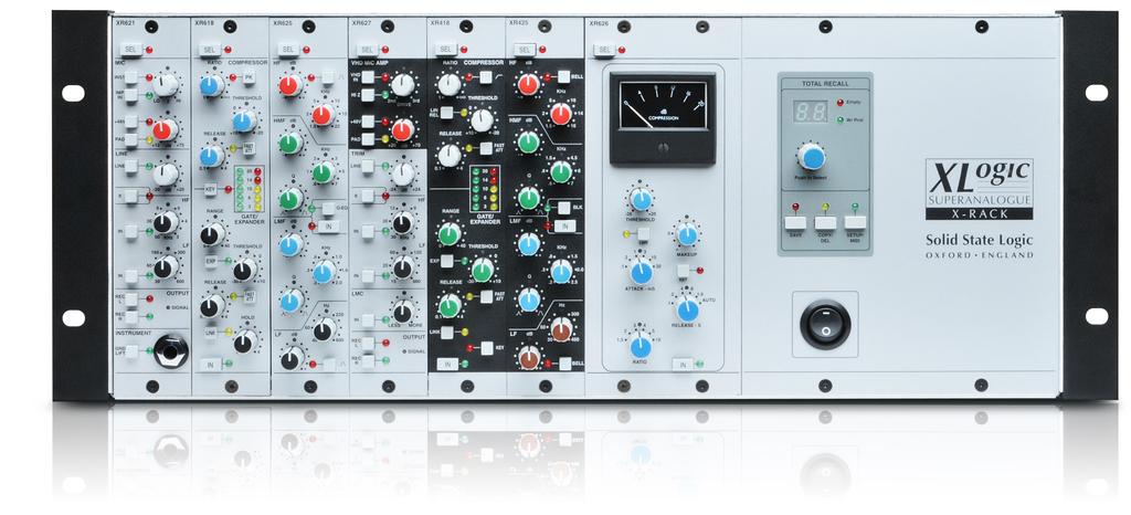 X-Rack Modular console grade technology Legendary SSL Mic Amp, EQ, Dynamics and Total Recall technology in a modular rack Using identical circuit design and manufacturing to our Duality and AWS