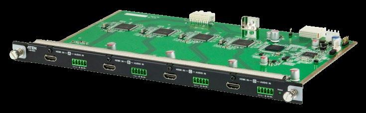 Products VM1600 Modular Matrix Switch Dual power supply Up to 32 connection profiles Videowall and scaler function Install up to 4 in- and 4 output boards Connect up to 16 sources and 16 displays