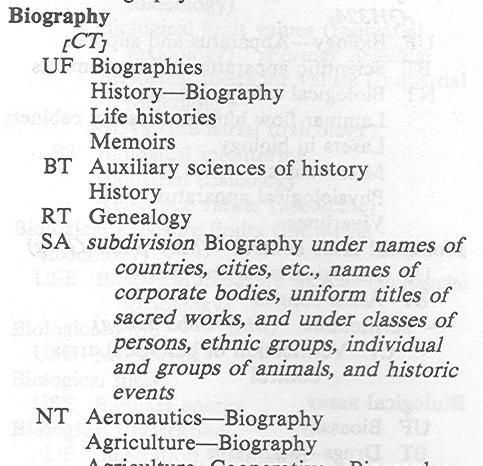 31 Direct from LCSH We have a classification here for Biography in general; LC classification may or may not be helpful. CT is not where you put a biography of a musician.