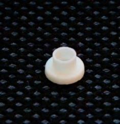 Dimensions: 14mm x 19mm x 1mm thick with 4mm diameter hole Insulating Shoulder Washer for Transistor Mounting Screws Part No: FIBER-WASHER-3MM Description: