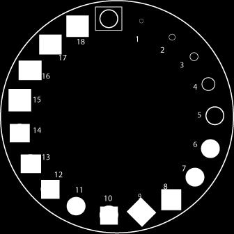 Random Dots 9. Symmetric Dots 10. Line 11. Laser Circle 12.
