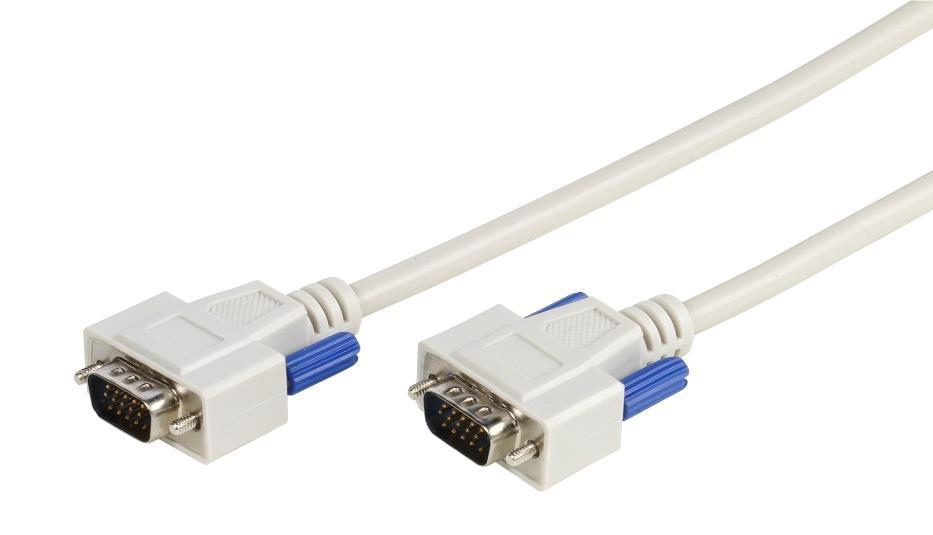 monitor connection Vivanco SVGA cable, 15pin HD-plug to 15pin HD-plug