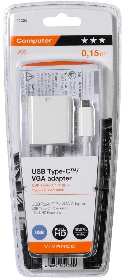 USB type-c Vivanco USB Type-C plug to VGA socket