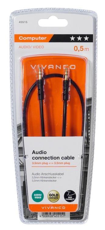 audio-connection Vivanco audio connection cable, 3.5mm plug <-> 3.