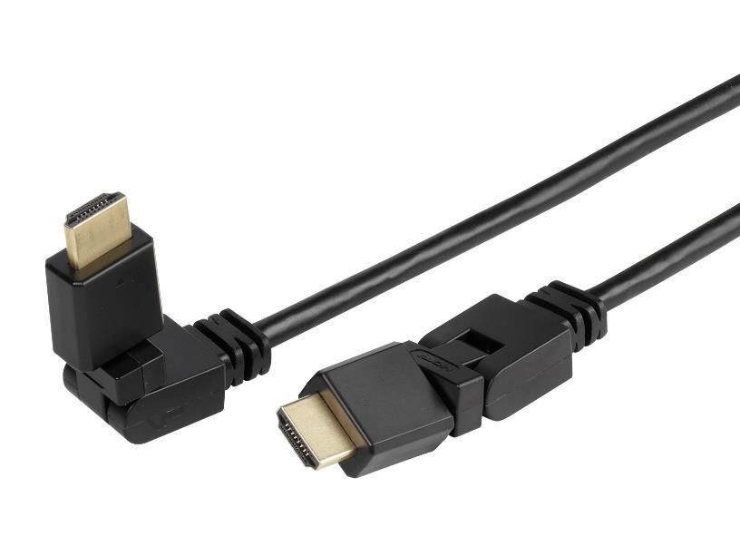 HDMI 360 PLUG Vivanco High Speed HDMI cable with Ethernet, 2x 360