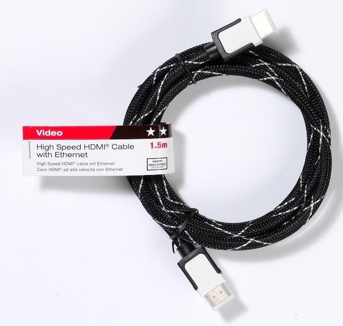 HIGH Speed HDMI Vivanco HIGH Speed HDMI cable with Ethernet, nylon