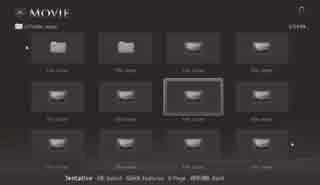 You n selet movies from Multi View of ville files. Multi View (USB Movie) Press B C to selet file or foler.