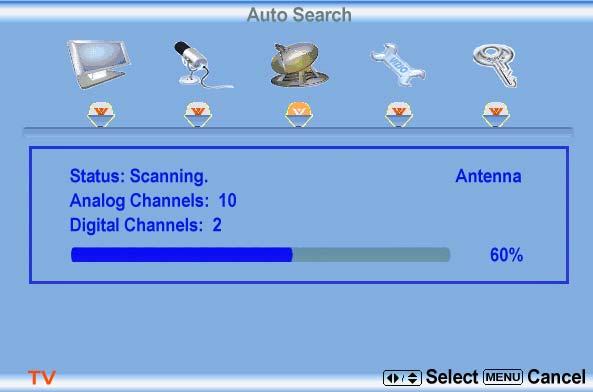 4.5 DTV / TV Tuner Setup When you first used your GV46L FHDTV20A you will have setup your TV for DTV / TV channels using the Initial Setup screens.
