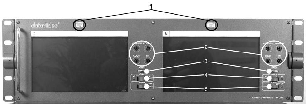 TLM-702 Functions - Front Panel 1.