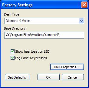 Page 214-11. User Settings and other options 11.1.4 Factory settings The factory settings menu sets lowlevel operation of the console.