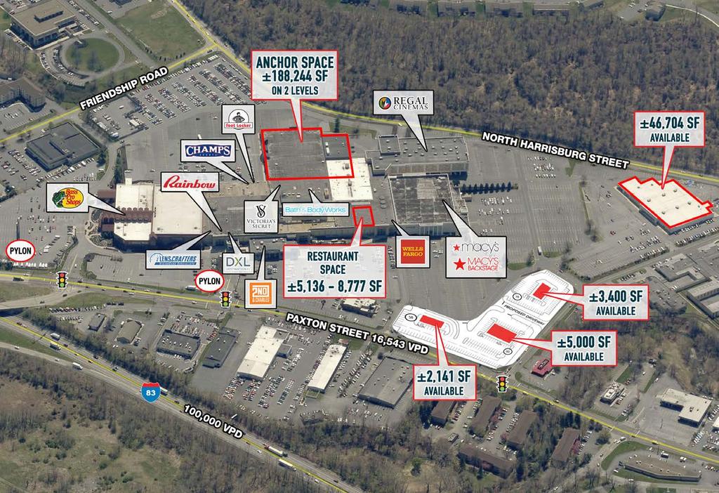 3501 PAXTON STREET, ±640-188,244 FOR LEASE JOIN property highlights. Former Boscov s and Toys R Us available for lease immediately.