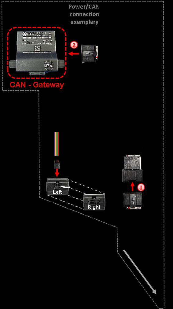 Seite11 2.5. CI-RL2-MMI3G-GW Connection to the CAN-gateway Set the Gateway free.