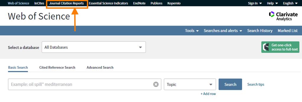 Finding Influential journals: Journal Citation Reports (powered by Web of Science) Journal Citation Reports uses citation