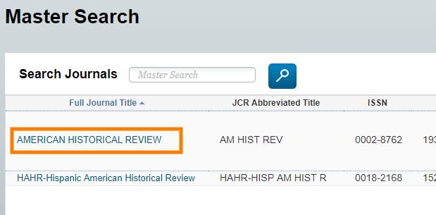 This should bring you to the JCR homepage: You can use JCR to look up citation data on individual journals, or compare all the journals in a particular subject category.