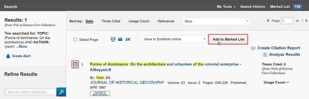 Select Search and enter the title of the author s work Forms of dominance On the architecture and urbanism of the colonial