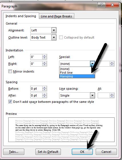 APA 6E GUIDE 35 Reference List Creation for WORD 2007/2010/2013 A simple way to create your references is to simply use the ruler and drag the bottom part of the two arrows over one ½ inch.