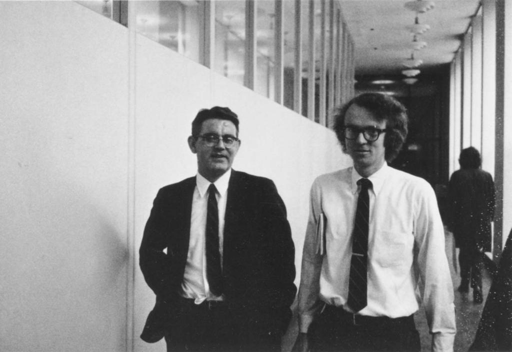 A CONVERSATION WITH DICK DUDLEY 173 FIG. 7. Daniel Ray and Dick Dudley, 1971; from Halmos Collection. been found, the Center might have become a Department, but it didn t happen).