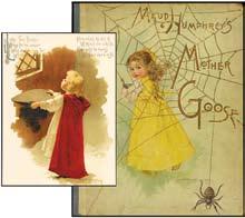 HUMPHREY,MAUD. MAUD HUMPHREY S MOTHER GOOSE. NY:Stokes 1891. 4to, cloth backed pictorial boards, edges and corners rubbed, hinges neatly strengthened, VG, tight and clean. First edition.