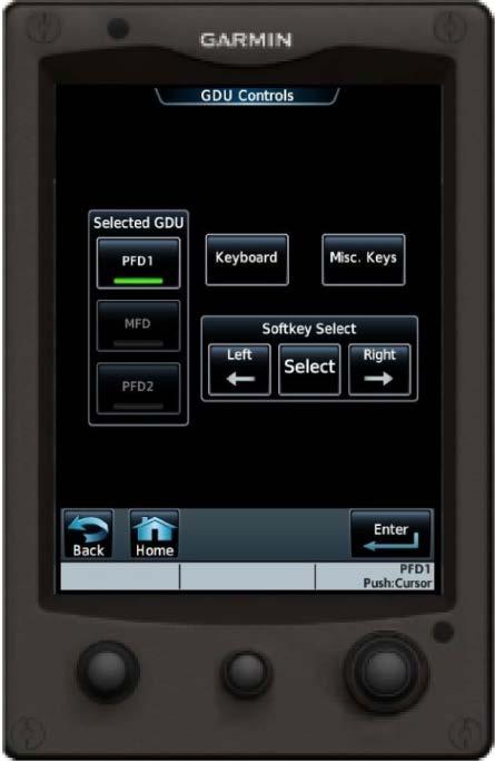 Introduction G5000 System Familiarization When in configuration mode, select GDU controls on left side of GTC 1.