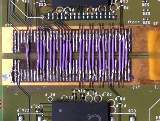 first steps Many short circuits detected: kapton replaced by small wires (new