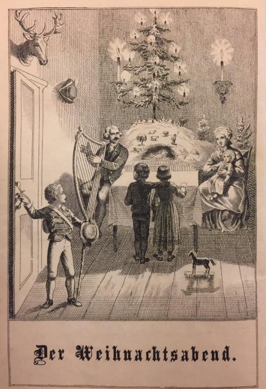 complete with a beautiful frontispiece titled Der Weihnachtsabend, depicting a festive scene including a