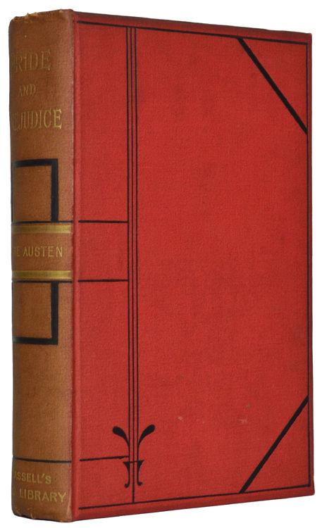 3. AUSTEN (Jane). 8vo. [188 x 120 x 30 mm]. 382, [16] pp. Bound in publisher's original red cloth, blocked in black and spine lettered in gilt, floral endleaves, red edges. (Spine slightly faded).