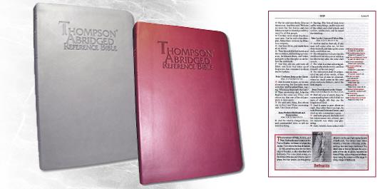 HANDY SIZE THOMPSON BIBLE (KJV) WITH ABRIDGED STUDY NOTES Complete King James Text ~ Abridged Reference System Deluxe Kirvella Size 14.6 x 22 x 3.