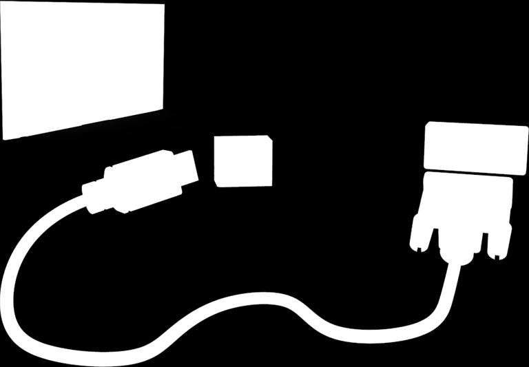 HDMI-to-DVI Connection Refer to the diagram and connect the HDMI-to-DVI cable to the TV's HDMI (DVI) port and the computer's DVI output port.