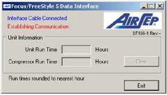 Installing the AirSep Focus or AirSep FreeStyle 5 Data Interface Program for Reading and Recording Hours (All Models) 1.