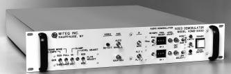 HIGH-PERFORMANCE VIDEO/AUDIO DEMODULATORS 70 AND 140 MHz MODELS VDMD-2000 AND VDMD-2140 Up to three programmable audio subcarrier demodulators expandable to five with ASDM-100 audio subcarrier