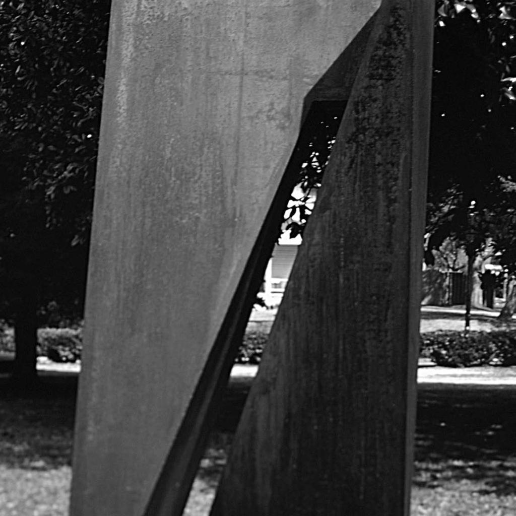 Doppleganger 5 x 5 x 8 steel My current work is equally divided between large scale fabricated metal sculptures for public sites and smaller scale cast metal sculptures for more intimate spaces.