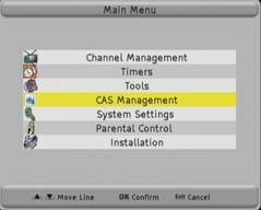 1.5. Menu overview Main menu Channel Management Parental Control Move,