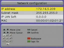 9.6. Network Configuration The receiver will require the introduction of the needed parameters to be able to get connected to a network, as well as to be visible to other equipments so that receive