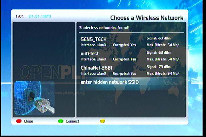 Automatic Select the Scan wireless networks option and press the OK-Button. A window with all available networks will pop up.