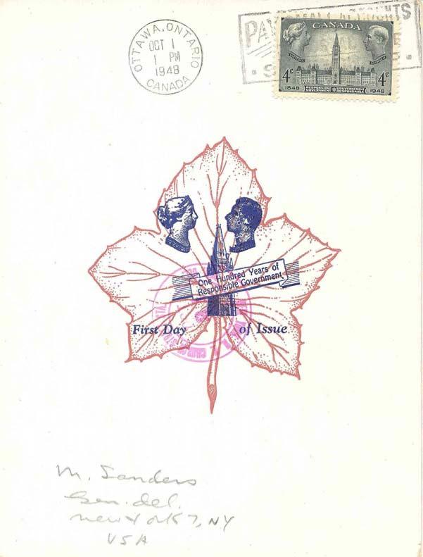 FDC No.: 277.105 Michael Sanders Description: This typical Sanders cachet has a number of design elements in common with the George cachets shown previously (277.101).