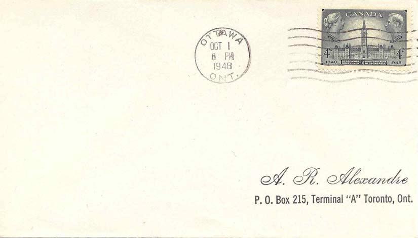 FDC No.: 277.996.01 N. A. Description: This personal cover is self-addressed to A. R. Alexandre with a two-line address.
