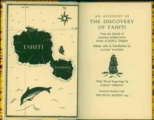 65 Robertson, George: AN ACCOUNT OF THE DISCOVERY OF TAHITI. From the Journal of George Robertson, Master of H.M.S. Dolphin. Edited, with an Introduction by Oliver Warner.