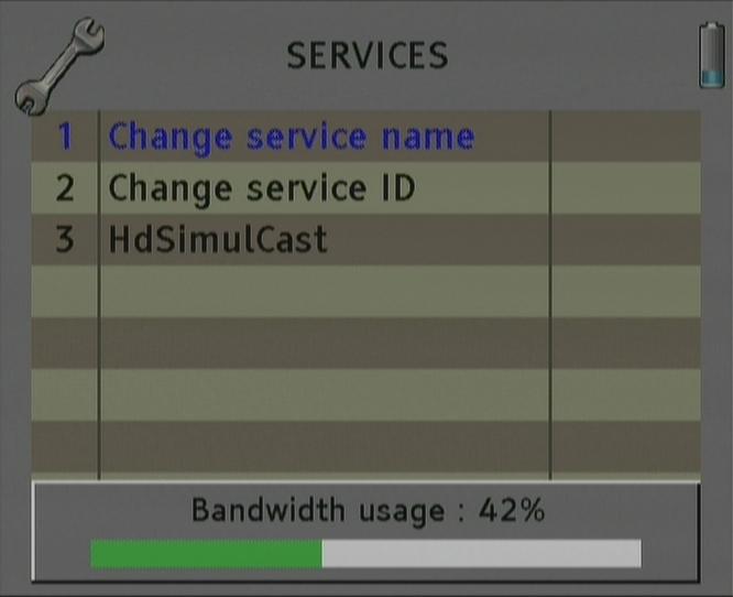 - Services: - Change service name: It allows changing the name of the service manually. In order to do so, please choose the service in the first line and then write the new name in the second line.