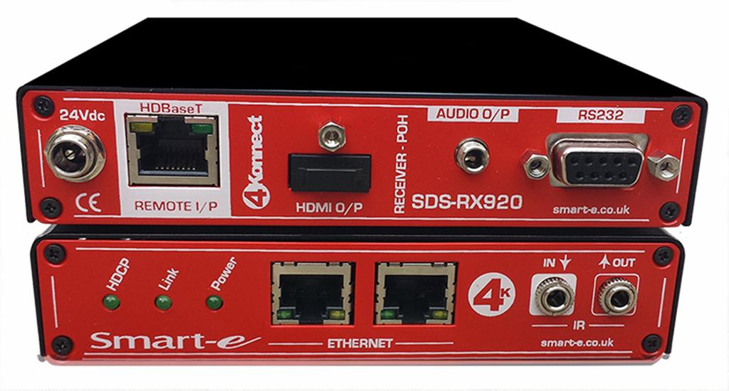 Smart Digital Solutions SDS-RX920 Flexible and cost effective HDBaseT 100 m receiver with integral audio de-embedder The Smart-e SDS-RX920 features HDMI V1.3a & DVI V1.