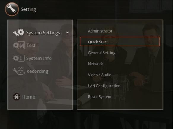 Quick Start The Quick Start is the easiest way for you to set up the system if you are using AVer HVC for the first time. To Setup the AVer HVC 1.