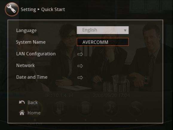 To Setup the Language 1. Select Language and press. 2. Use the and buttons and select from the language you prefer. 3. Press to change the system into the selected language.